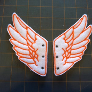 Stocking StufferElectrifying Orange and White Percy Jackson Inspired Shoe Wings