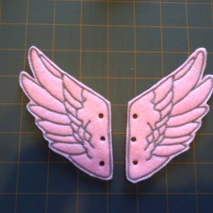 Pink and Grey Percy Jackson Inspired Shoe Wings