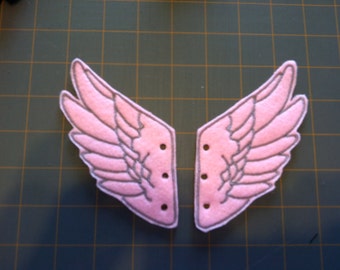 Pink and Grey Percy Jackson Inspired Shoe Wings