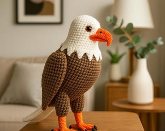 Wzór na orła amigurumi – samouczek robienia orła na szydełku w formacie PDF