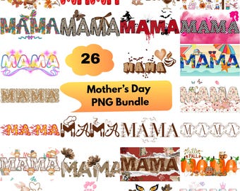 Ensemble PNG pour maman | Motifs de sublimation saisonniers à la mode (téléchargement instantané)