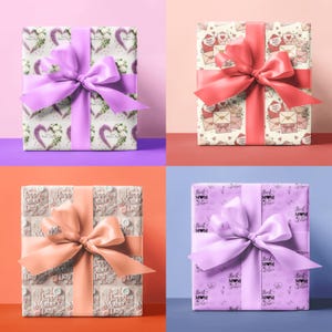 Lot de papiers numériques sans couture pour la fête des Mères - Fleurs, animaux, motifs bohèmes maman (85 JPG) image 8