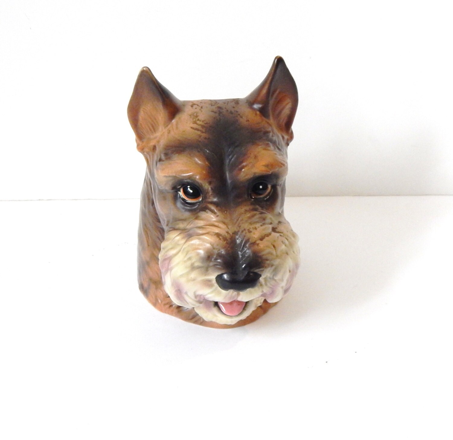 Vintage Dog Vase Inarco Head Vase Vintage Schnauzer Etsy