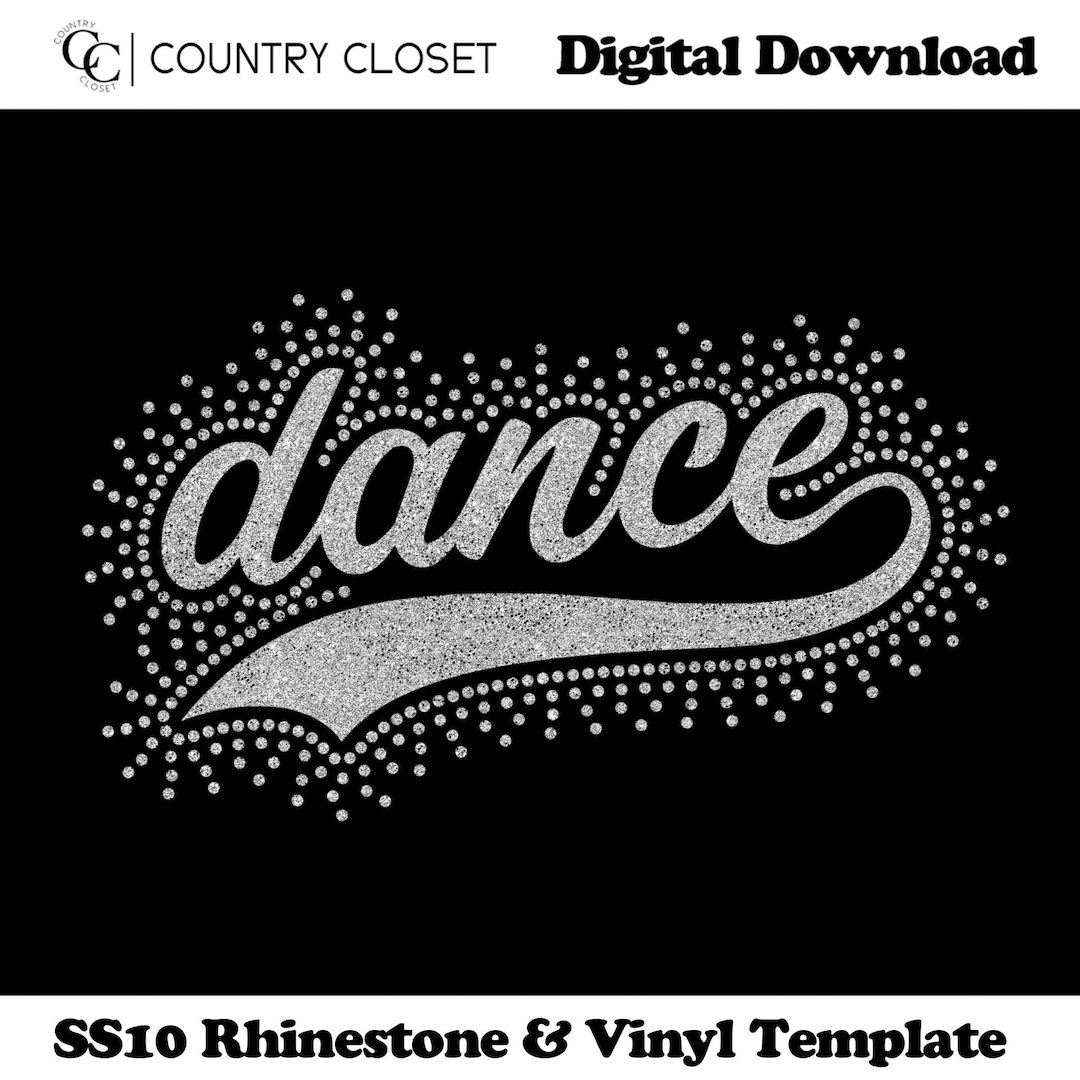 Zumba Rhinestone Template Dance Rhinestone & Vinyl Template SVG | Cheer Dance Shirt Design | SS10 ...