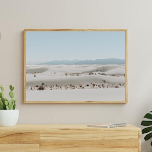 White Sands National Park Digital Download | Dreamy White Sand Dunes | New Mexico Landscape Photography | Wall Art for Nature Lovers