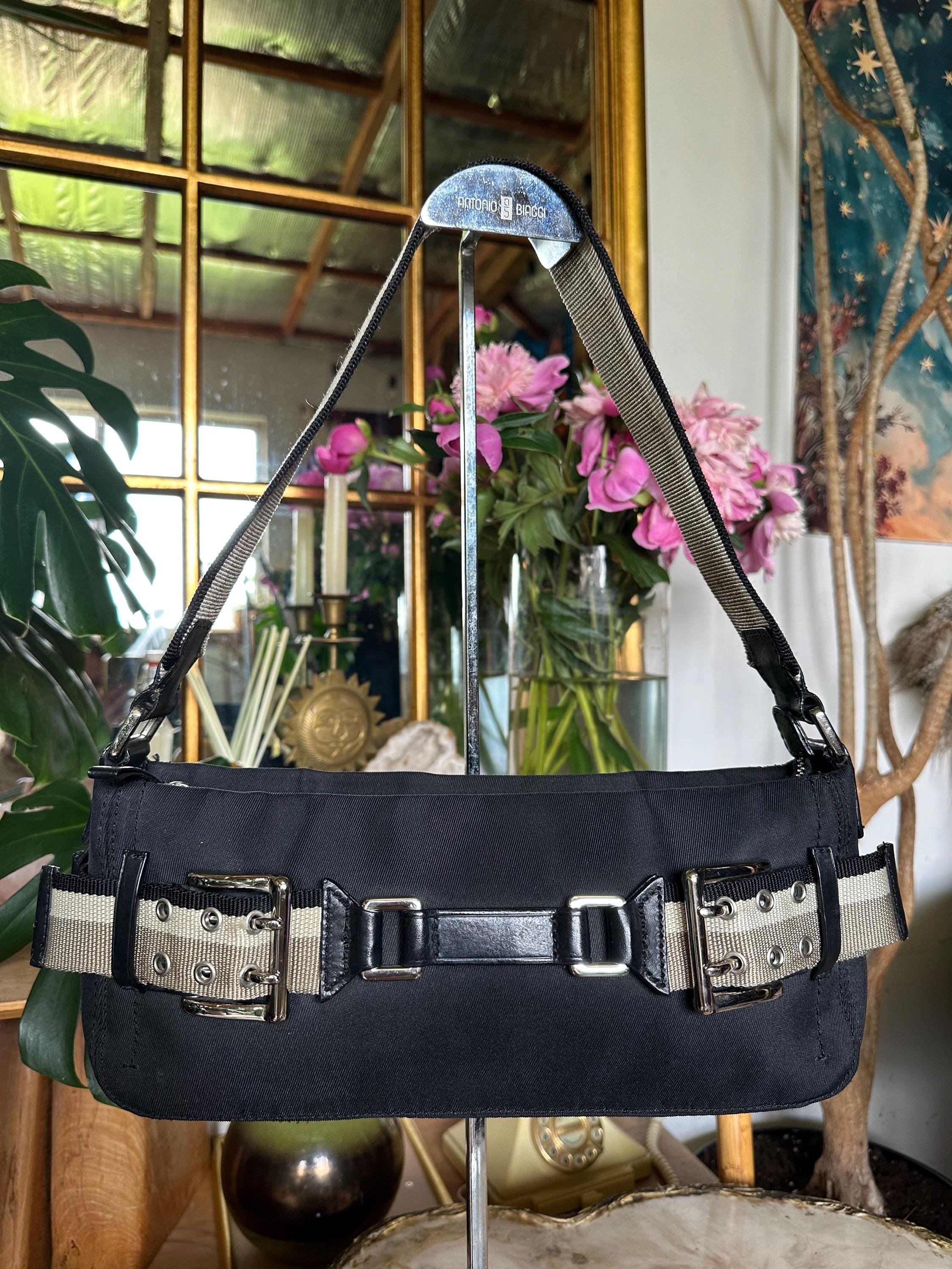 DKNY Leather handbag Archive y2k グランジ Y2k Dkny Bag - Etsy