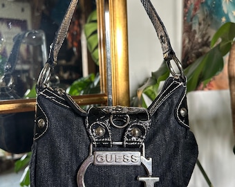 Vintage Y2K Small GUESS Purse | Monogram Logo Handbag | Mini
