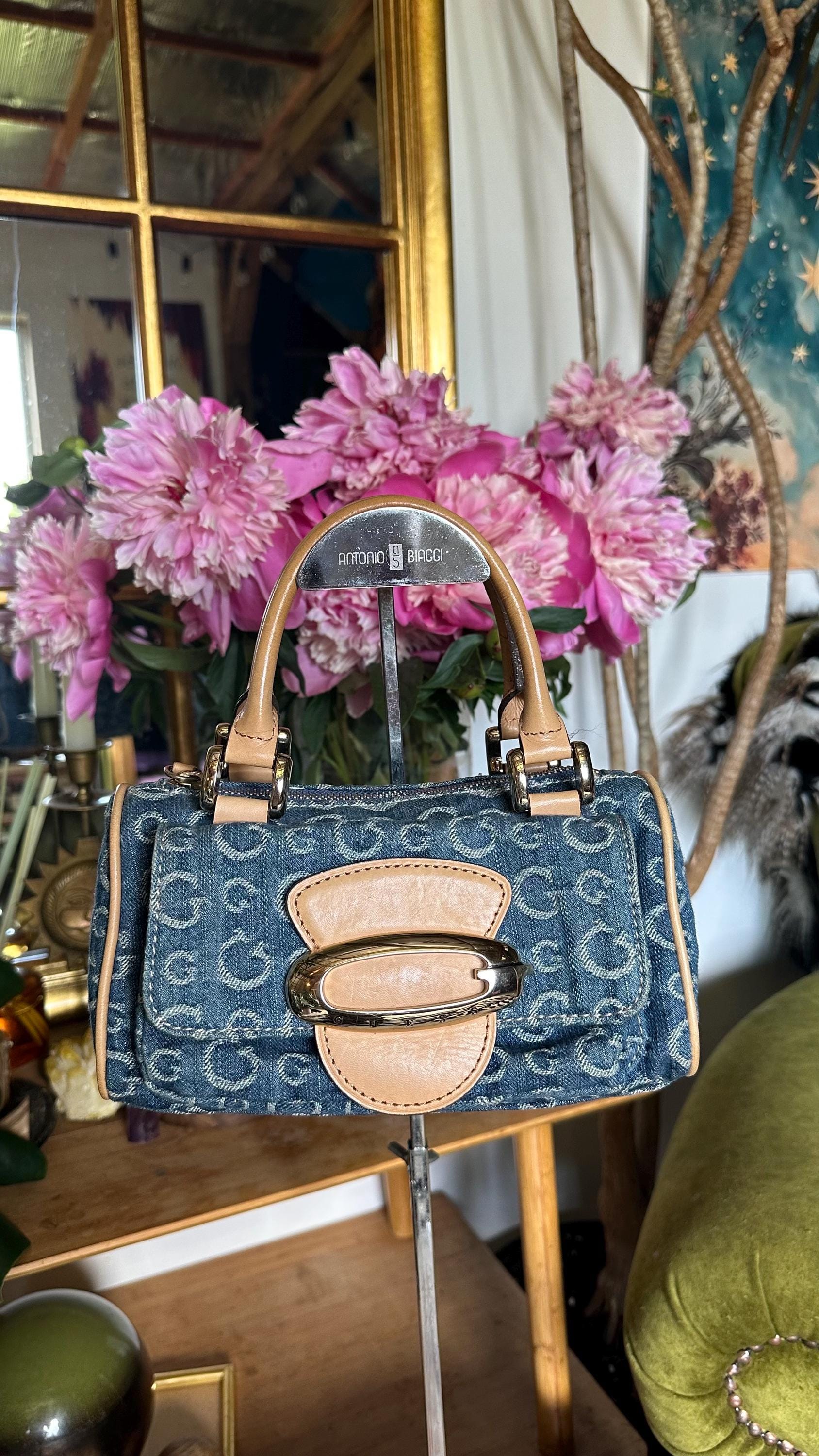 Vintage GUESS デニム ショルダーバッグ スタッズ クロコ型押し Vintage guess purse - Etsy 日本