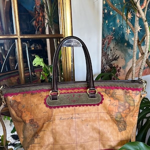 Alviero Map Handbag - Etsy