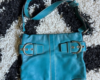 Vintage Coach Y2K Baby Blue Soho Flap Shoulder Bag 9248 Spring
