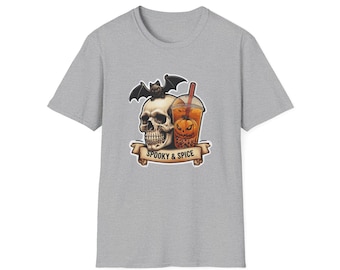 Spooky & Spice Halloween T-Shirt: Ring-Spun Cotton Unisex Tee