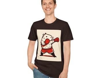 Boxing Capybara T-Shirt | Cute Animal Boxer Illustration, Retro Style
