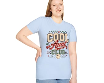 Cool Aunt Club T-Shirt | Retro Cherry Smiley Tee