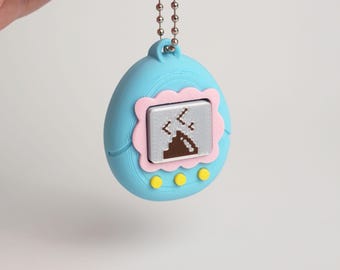 V Pet Clicker Keychain, Clicky Sound Fidget Toy, Retro Digital Pet Charm