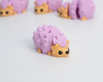 Lindo erizo articulado, animalito flexible y regordete, figura de escritorio kawaii para aliviar el estrés.