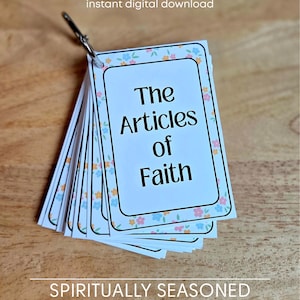 Tarjetas de los Artículos de Fe / Primaria SUD, Jóvenes (Descarga imprimible en PDF)