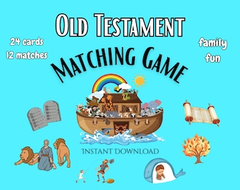 Old Testament Matching Game | Come Follow Me Family Night Activity | LDS Printable for Kids