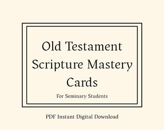 2026 CFM | Altes Testament Schriftkarten | LDS Seminar zum Ausdrucken | Lerne Karteikarten