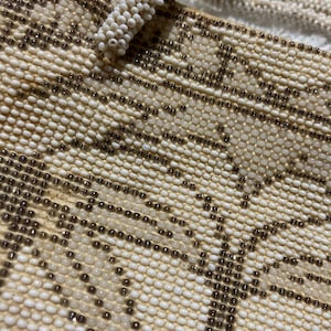 Increíble bolso de mano vintage pequeño con cremallera y cuentas, ¿de los años 30? ¿40?