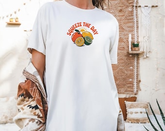 Squeeze the Day Citrus Graphic T-Shirt | Retro Italian Summer Tee