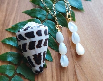 Mother of Pearl Necklace Gold Filled 16"