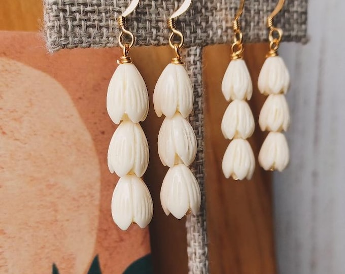 Pikake Bud Flower Earrings