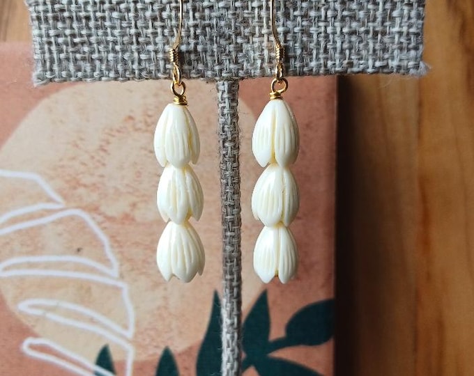 Pikake Bud Flower Earrings
