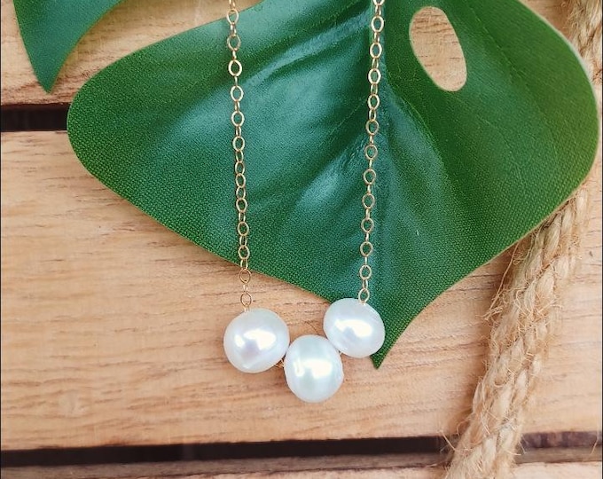 Freshwater Pearl Necklace 14k Gold Filled