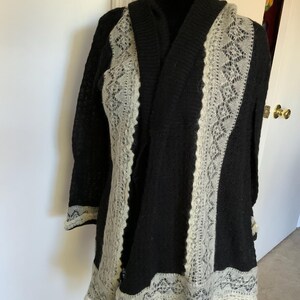 Lace mohair cover up jacket coat Anthropologie image 10
