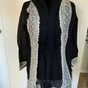 Lace mohair cover up jacket coat Anthropologie image 1