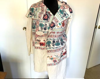 Anthropologie Biya, Johnny Was,  embroidered coat hoodie M but largish (L) . NWOT