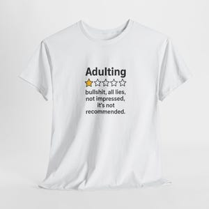 Maglietta grafica con valutazione per adulti: divertente maglietta unisex in cotone pesante
