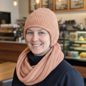 Knit Earflap Beanie Pattern | Unisex Winter Hat, Double Layer (PDF Pattern)