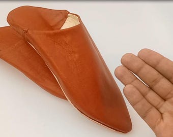 Męskie tradycyjne kapcie typu babouche, ręcznie robione, w całości ze skóry naturalnej, do domu i na zewnątrz, unisex, męskie i damskie, wszystkie rozmiary