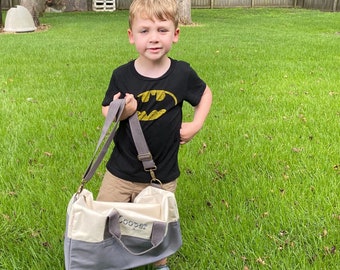 Kid's Overnight Duffle Personalized, Going to Grandma's Bag, Monogrammed Canvas Duffle Bag, Flight Bag, Carry On Luggage, Children's Weekend