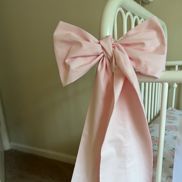 Nursery Crib Bows for Baby, Crib Sashes, Crib Bedding Decor, Nursery Decor, Baby Shower Gift, Baby Girl Nursery Bow, Curtain Tie Back, Photo