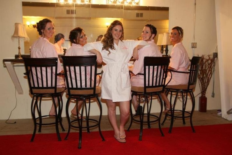 Bridesmaid Robes Bridesmaids Robes Bridal Robes Monogrammed Waffle Weave Robe for Wedding Party Bride Robes Personalize Set of 5