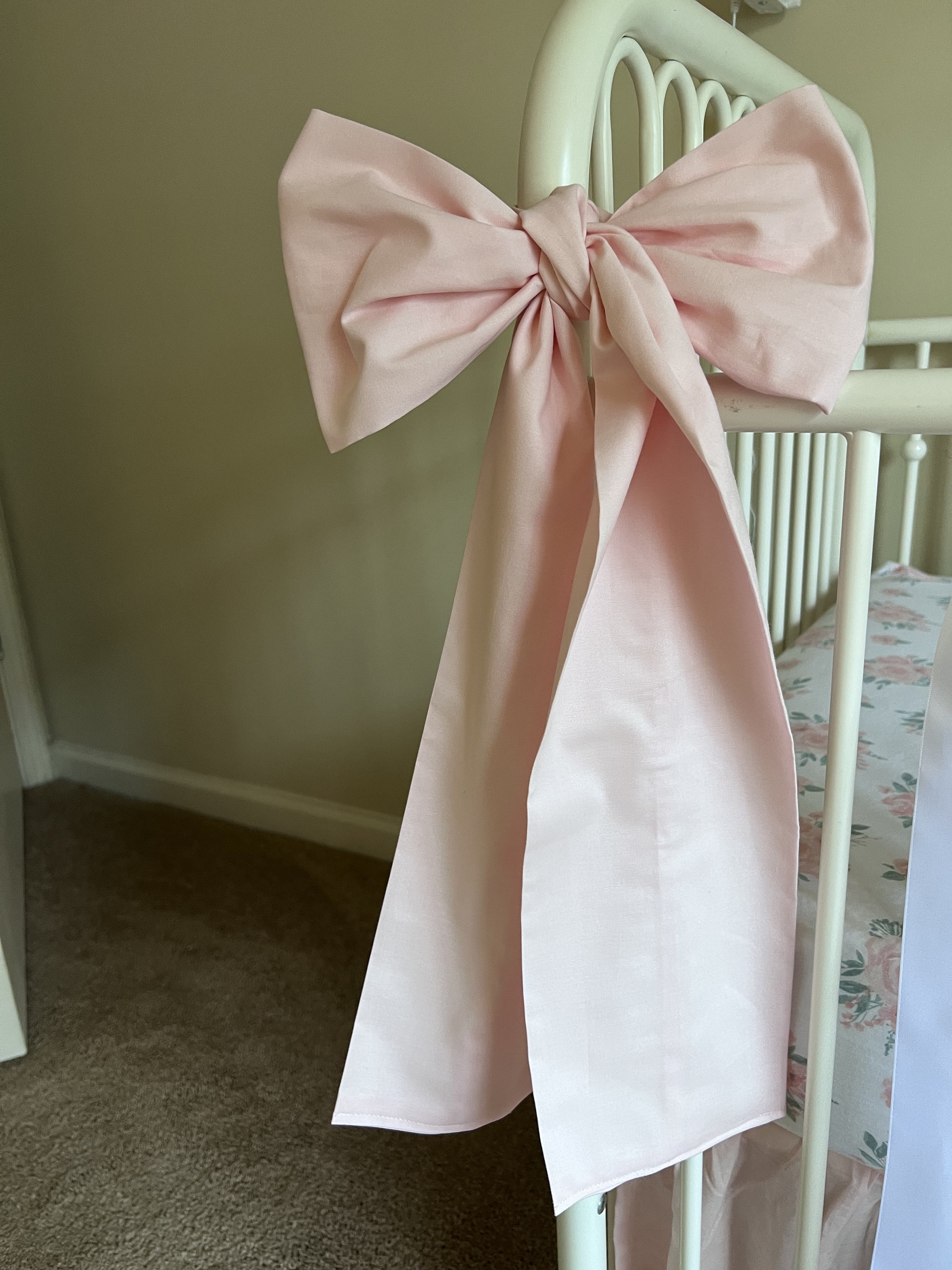 Nursery Crib Bows for Baby, Crib Sashes, Crib Bedding Decor, Nursery Decor, Baby Shower Gift, Baby Girl Nursery Bow, Curtain Tie Back, Photo