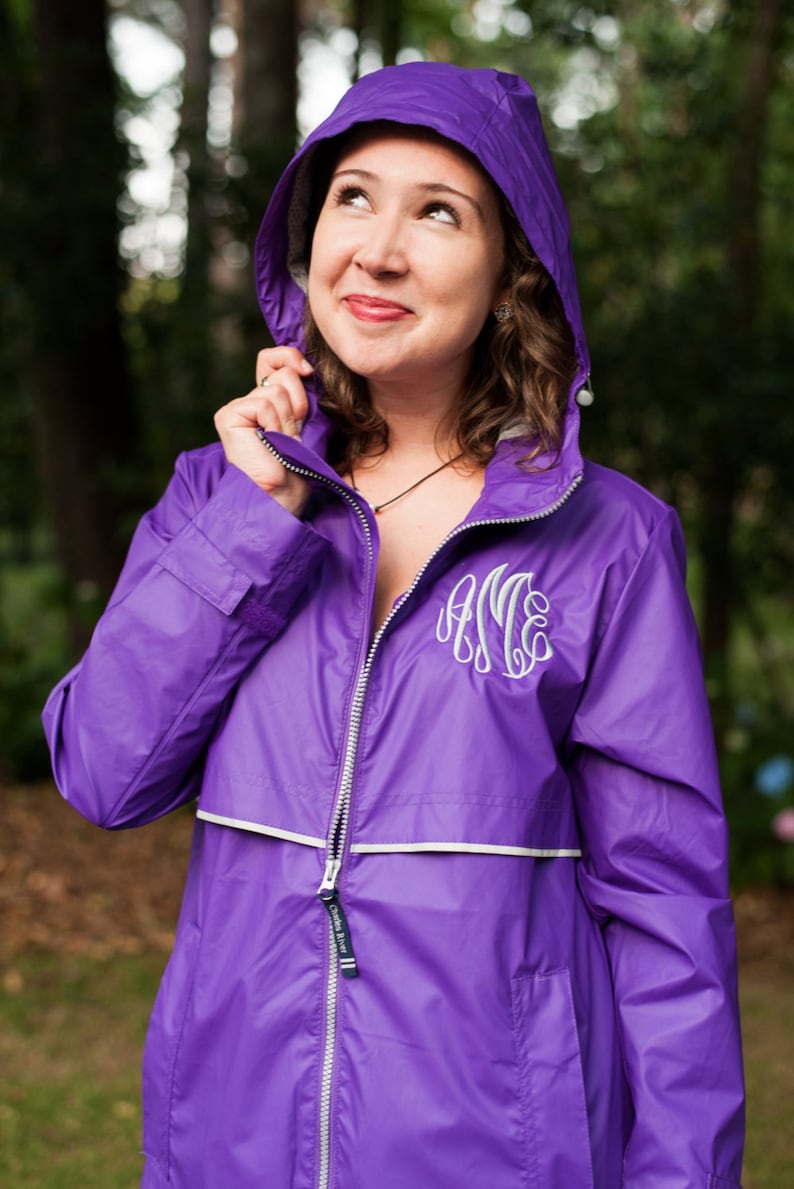 Purple Rain Slicker Personalized Monogrammed Rain Coat Rain | Etsy