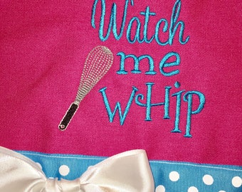 Watch Me Whip Apron for Children Personalized, Girls Apron, Christmas Apron, Child's Apron, Daughter Apron, Apron, Kitchen Apron