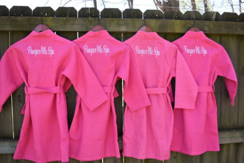 Spa Party Girls Spa Party Robe Girls Birthday Party Robe Etsy