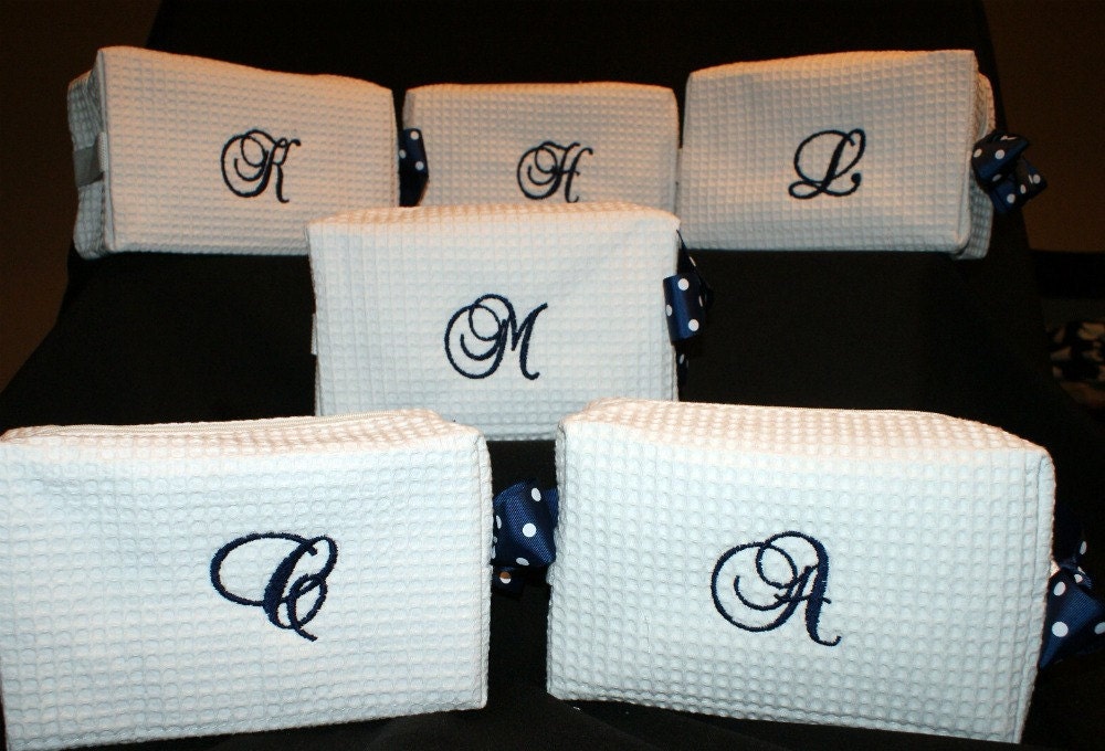 Personalized Set of 9 Large Cosmetic Bags Make Up Bags Etsy