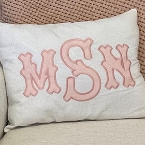 Baby Nursery Crib Pillow, Monogrammed Baby Pillow, Baby Girl Nursery Decor, Baby Pillow, Baby Keepsake, Monogrammed Gift, Baby Shower Gift