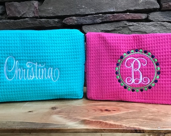 Large Cosmetic Bag Personalized, Monogrammed Cosmetic Bag, Bridesmaids Gift, Large Cosmetic Bag, Make Up Bag Personalized, Tote, Toy storage