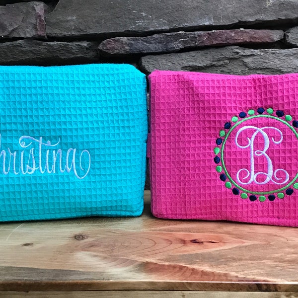 Large Cosmetic Bag Personalized, Monogrammed Cosmetic Bag, Bridesmaids Gift, Large Cosmetic Bag, Make Up Bag Personalized, Tote, Toy storage