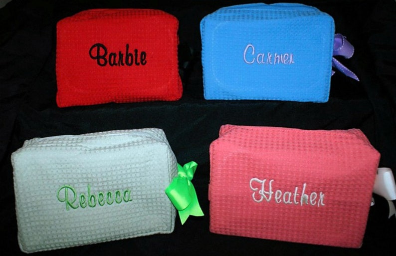 Monogrammed Large Cosmetic Cases Personalized Make Up Bag Etsy