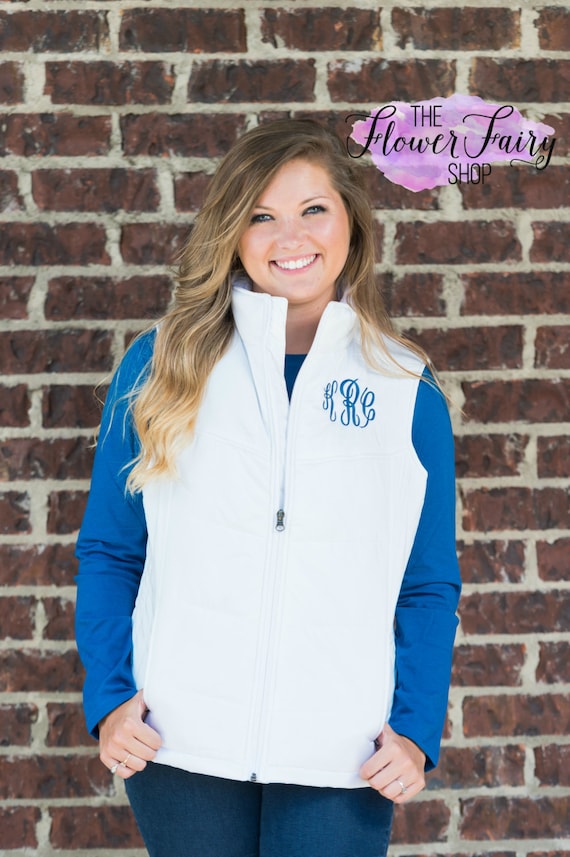 monogram puffer vest