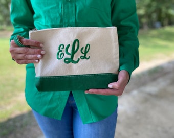 Cosmetic Bag Monogrammed, Pouch, Carry Case, Monogrammed Make Up Bag, Bridesmaid Gift, Toiletry Bag, Accessory Bag, Purse Organizer, Makeup