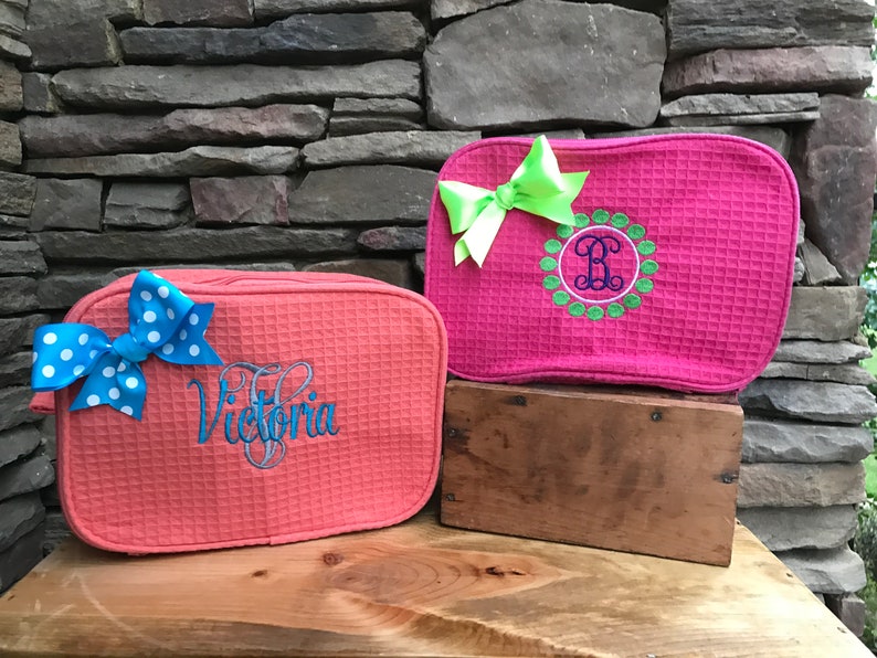 Cosmetic Bag Set Personalized Small Large XL Makeup Carry Etsy