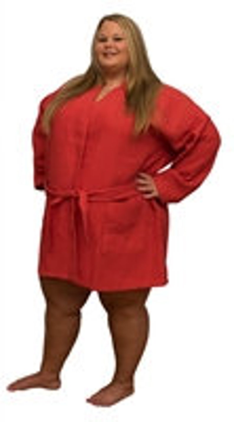 Plus Size Waffle Weave Cotton Robe for Ladies Large Size Spa Etsy